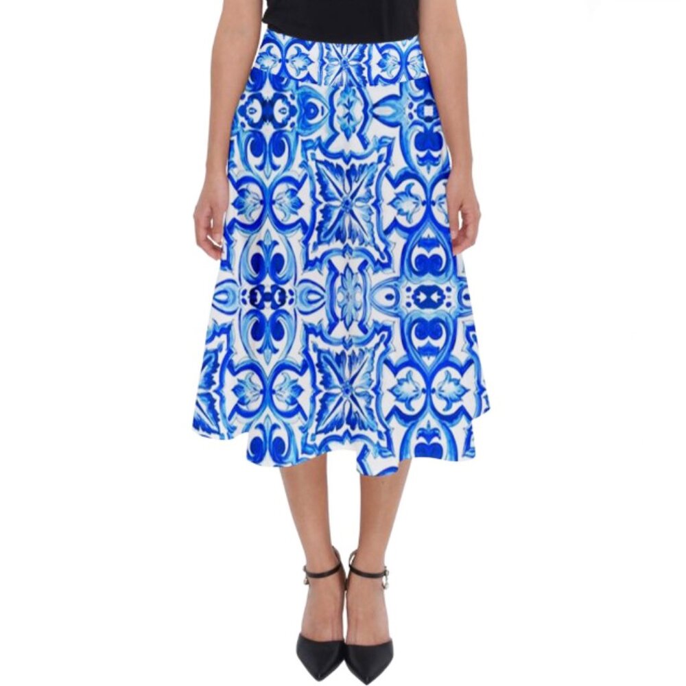 Dolce & Gabbana Inspired Majolica Midi Skirt